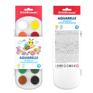 Краски акварельные 12 цветов, медовые, Erich Krause 5