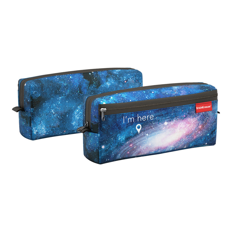 Пенал квадро с двумя отделениями Space 21х10х5 см, ErichKrause