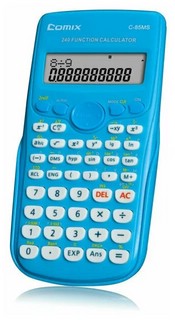 Калькулятор научный, 240 функций COMIX 10+2 разрядный, голубой 2