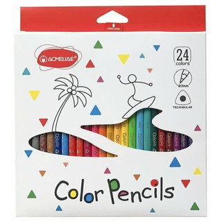 Набор цветных трехгранных карандашей 24 цвета