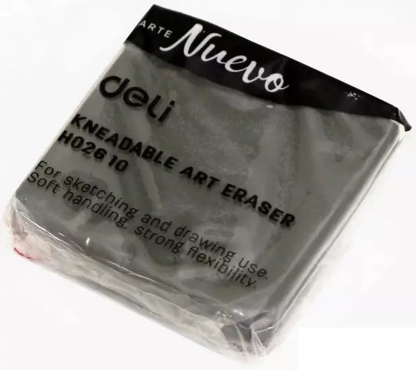 Ластик-клячка Deli 42х42х12 мм, серый