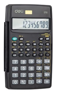 Калькулятор научный Deli E1711, 8+2-разрядный, 56 функций, с крышкой