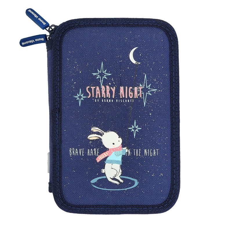 Пенал с наполнением 'Magic Night Зайчик' 27 предметов, 2 отделения