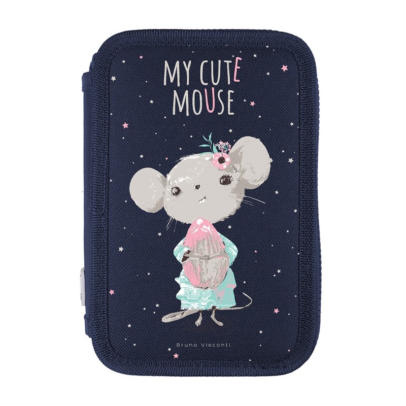 Пенал с наполнением 'Forest dream. Мышонок' 27 предметов, 2 отделения