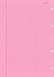 Сменный блок для тетради на кольцах, А5, 50 листов (розовый, ...