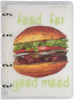 Тетрадь со сменным блоком 'Fast Food' 80 листов, клетка, Bruno Visconti