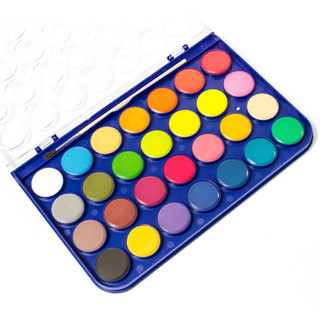 Акварель медовая (меловая), 28 цветов, с кистью, 'Animal' Yalong 2