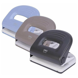 Дырокол Deli PRO до 25 листов с линейкой, цвет в ассортименте...