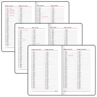 Ежедневник на 2023г А5, 138x213 мм, Brauberg.Control, под кожу, красный 8
