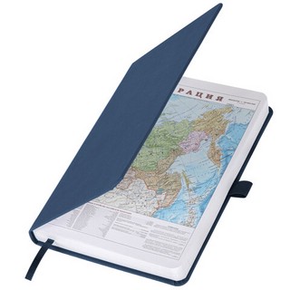 Ежедневник на 2023г А5, 138x213 мм, Brauberg.Control, под кожу, синий 4