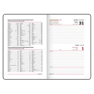 Ежедневник на 2023г А5, 138x213 мм, Brauberg.Control, под кожу, сиреневый 12