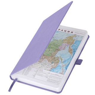 Ежедневник на 2023г А5, 138x213 мм, Brauberg.Control, под кожу, сиреневый 3