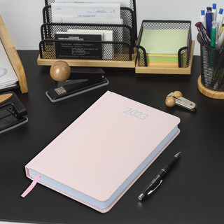 Ежедневник на 2023г А5, 138x213 мм, Brauberg.Profile, балакрон, светло-розовый 13