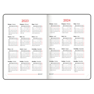 Ежедневник на 2023г А5, 138x213 мм, Brauberg.Profile, балакрон, светло-розовый 6