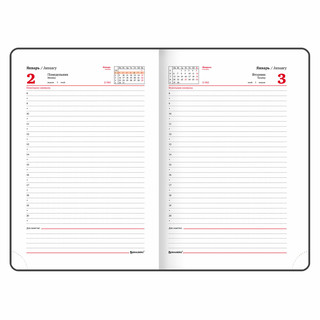 Ежедневник на 2023г А5, 138x213 мм, Brauberg.Rainbow, под кожу, зеленый 11