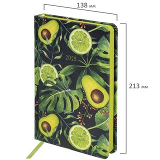 Ежедневник на 2023г А5, 138x213 мм, Brauberg.Vista, под кожу 