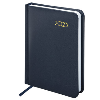 Ежедневник на 2023г А6, 100х150 мм, Brauberg.Select, балакрон, синий 1