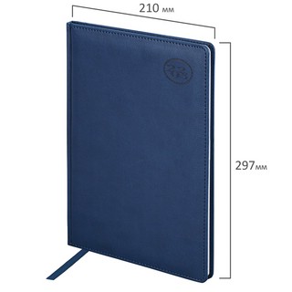 Ежедневник на 2023г А4, 210х297 мм, Brauberg.Favorite, синий 2