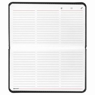 Еженедельник на 2023г Favorite А6 95х155мм, под кожу, Brauberg, черный 13