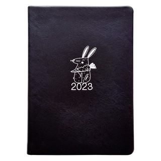 Ежедневник на 2023г "Rabbit" 14х20 см, 176 л, интегральный переплет, Infolio, черный