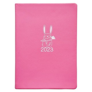 Ежедневник на 2023г "Rabbit" 14х20 см, 176 л, интегральный переплет, Infolio, розовый