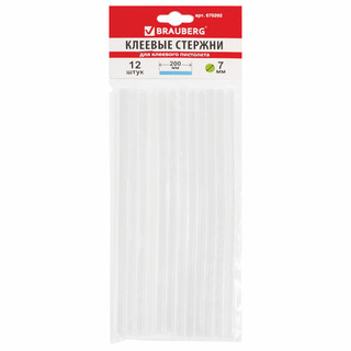 Стержни клеевые, диаметр 7 мм, длина 200 мм, прозрачные, комп...