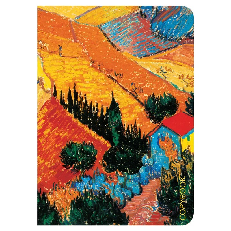Тетрадь В5, 60 л, клетка, обложка 'Ван Гог' SoftTouch, сшивка, BRAUBERG