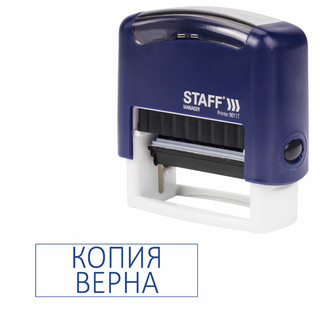 Штамп стандартный 'КОПИЯ ВЕРНА', оттиск 38х14 мм, 'Printer 9011T', STAFF