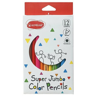 Цветные карандаши трехгранные утолщенные 12 цветов