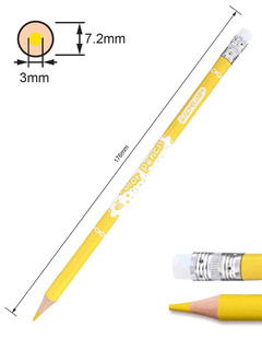 Цветные карандаши 12 цветов, с ластиком (стираемые) 4