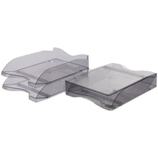 Лоток для бумаг горизонтальный "Люкс" набор 2 шт, тонированны...