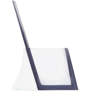 Подставка для визиток настольная 4х10 см, тонированная серая, СТАММ 3