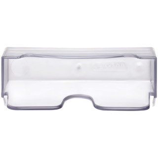 Подставка для визиток настольная 4х10 см, тонированная серая, СТАММ 4