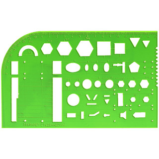 Трафарет студенческий, отливная шкала, зеленый, СТАММ