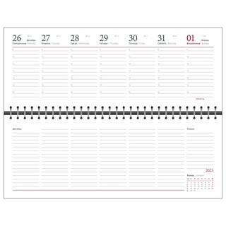 Планинг на 2023г 'Berlin' 64 л, на спирали, черный 3