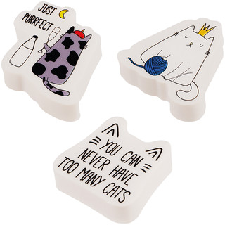 Набор ластиков "Right Cat" 3 шт в наборе, фигурный, термоплас...