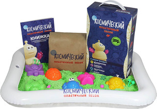 Космический песок. Набор для лепки (зеленый) 3 кг 2