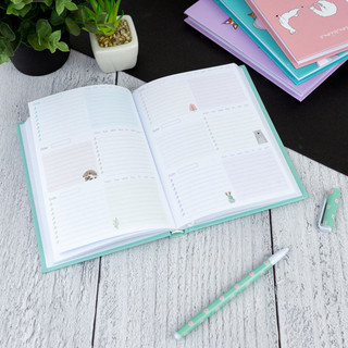 Ежедневник 'Korgi yoga' сиреневый, Kawaii 16