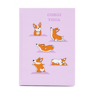Ежедневник 'Korgi yoga' сиреневый, Kawaii 1
