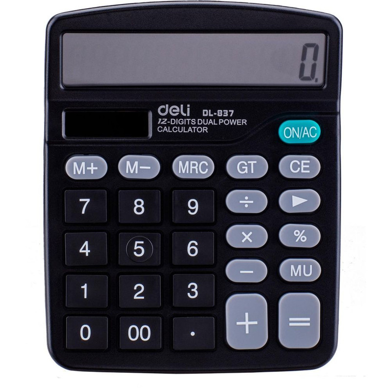 Калькулятор настольный Deli 837, 12-разрядный