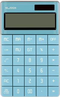 Калькулятор настольный Nusign, NS041, голубой, DELI