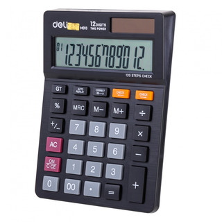 Калькулятор настольный DELI 12 разрядов, черный, арт.EM01320