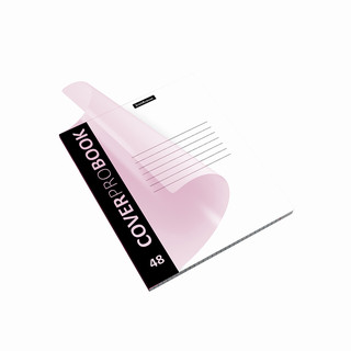 Тетрадь 48 л, А5+, клетка, пластиковая обложка на скобе, ErichKrause CoverProBook Pastel, розовый