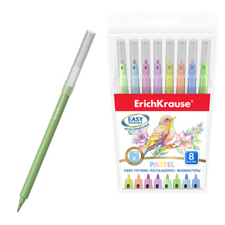 Фломастеры 8 цветов 'Easy Washable Pastel' 