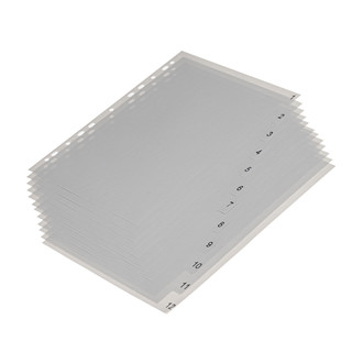 Разделитель пластиковый А4, цифровой 1-12, с оглавлением, Brauberg 4