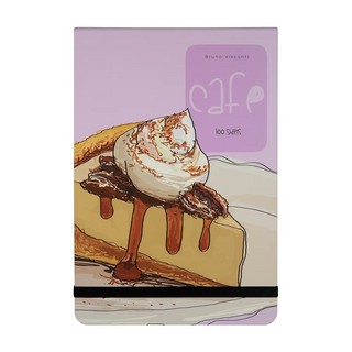 Блокнот. Megapolis Journal. Кофемания. Чизкейк, А5, 100 л, клетка, на резинке 3