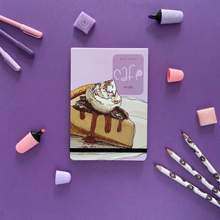 Блокнот. Megapolis Journal. Кофемания. Чизкейк, А5, 100 л, клетка, на резинке 4