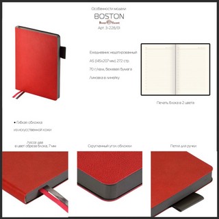 Набор подарочный 'Boston' ежедневник недатированный и ручка, фиолетовый 9