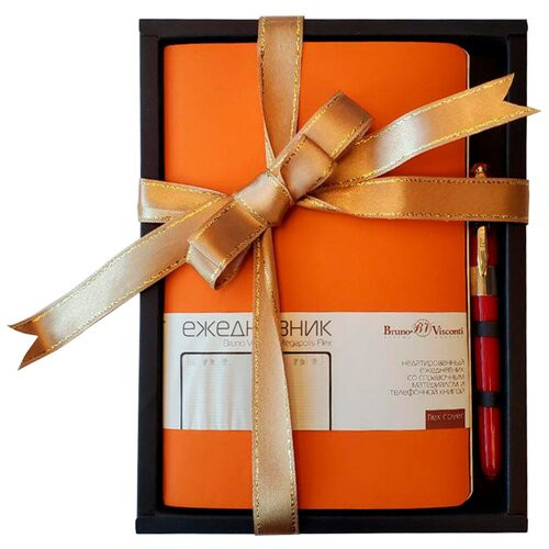 Набор подарочный Megapolis Flex (ежедневник + ручка) оранжевый