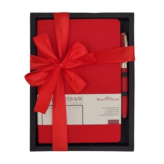 Набор подарочный Megapolis Flex (ежедневник + ручка) красный 1